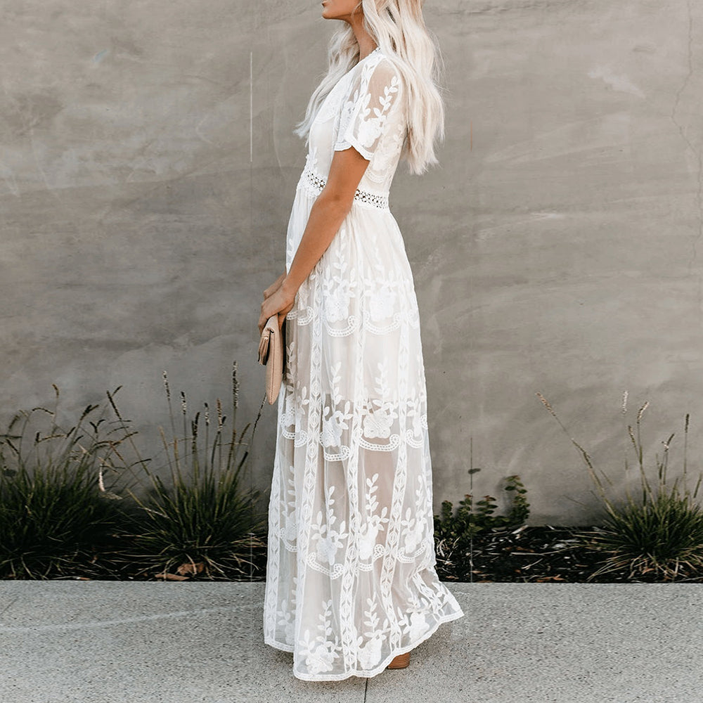 Women's Cotton Summer Dress Boho Style-4