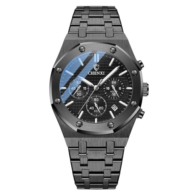Men's Leather Watch Slim Design-3