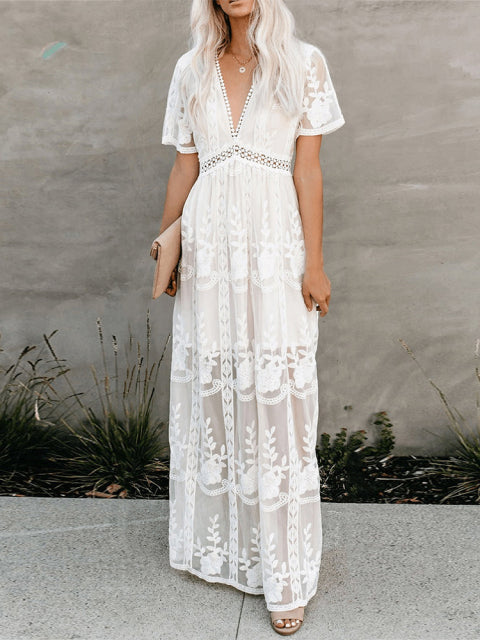 Women's Cotton Summer Dress Boho Style-5