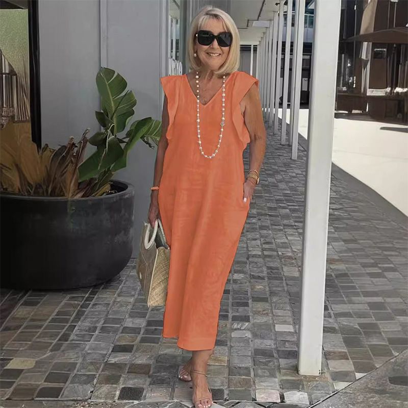 Women's Casual Dress | Cotton Linen Blend Summer Dress-4