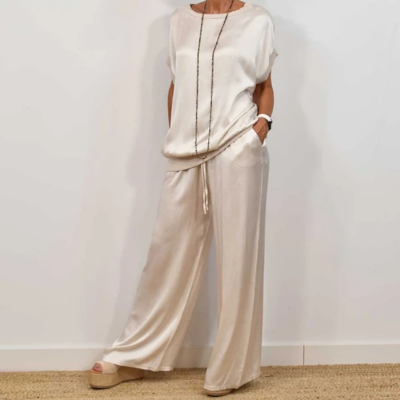 Women's Satin Loungewear Set-1